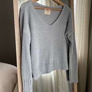 Grey V-Neck Sweater
